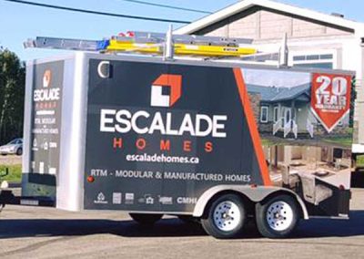 Escalade Homes work trailer