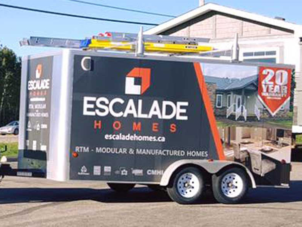 Escalade Homes work trailer